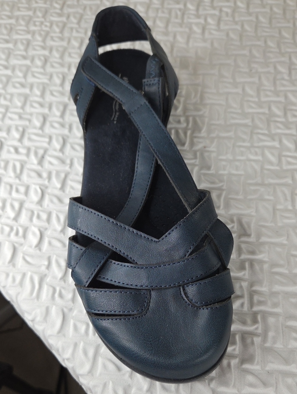Easy Street Garrett Flats Women’s 9Navy Comfort Sandals - Casual Strappy. - Picture 2 of 10